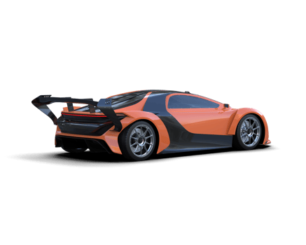 Realistic sport car isolated on background. 3d rendering - illustration png