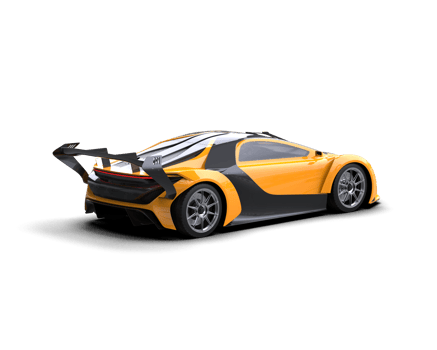 Realistic sport car isolated on background. 3d rendering - illustration png