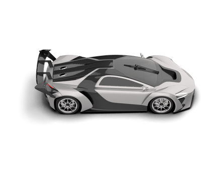 Realistic sport car isolated on background. 3d rendering - illustration png