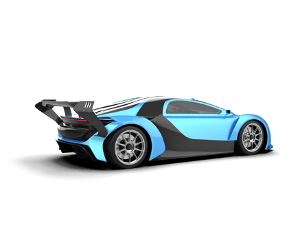 Realistic sport car isolated on background. 3d rendering - illustration png