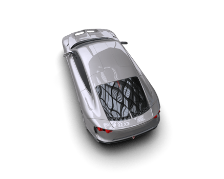 Realistic sport car isolated on background. 3d rendering - illustration png