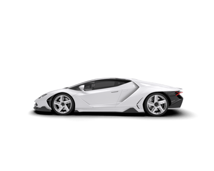 Realistic sport car isolated on background. 3d rendering - illustration png