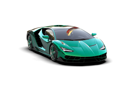 Realistic sport car isolated on background. 3d rendering - illustration png