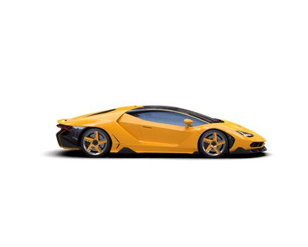 Realistic sport car isolated on background. 3d rendering - illustration png