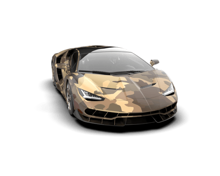 Realistic sport car isolated on background. 3d rendering - illustration png