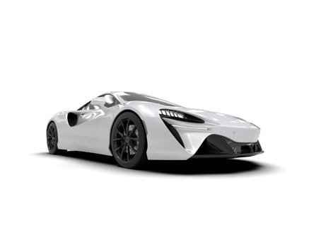 Realistic sport car isolated on background. 3d rendering - illustration png