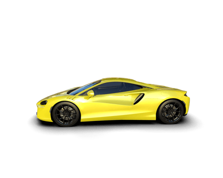 Realistic sport car isolated on background. 3d rendering - illustration png