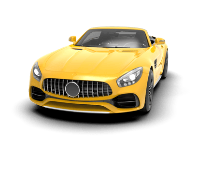 Realistic sport car isolated on background. 3d rendering - illustration png