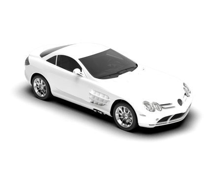 Realistic sport car isolated on background. 3d rendering - illustration png