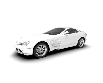 Realistic sport car isolated on background. 3d rendering - illustration png