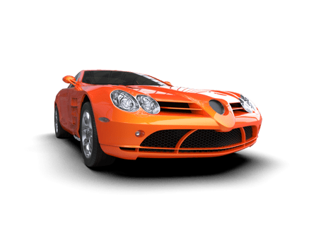 Realistic sport car isolated on background. 3d rendering - illustration png