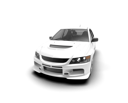 Realistic sport car isolated on background. 3d rendering - illustration png