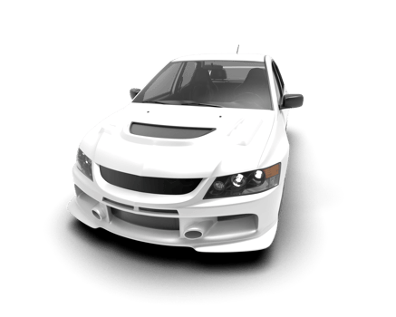 Realistic sport car isolated on background. 3d rendering - illustration png