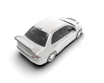 Realistic sport car isolated on background. 3d rendering - illustration png