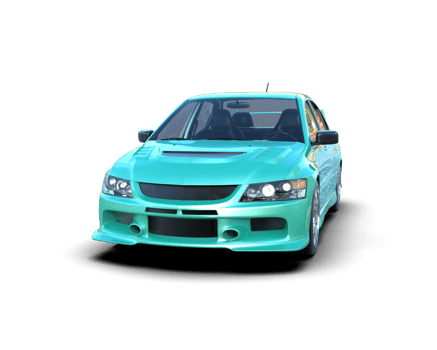 Realistic sport car isolated on background. 3d rendering - illustration png