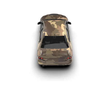Realistic sport car isolated on background. 3d rendering - illustration png