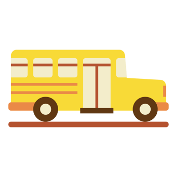 Isolated School Bus Color Icon png