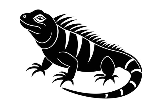 iguana silhouette illustration vector