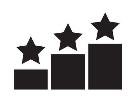 ranking glyph board icon, Sports leaderboard, sports podium icon design, vector