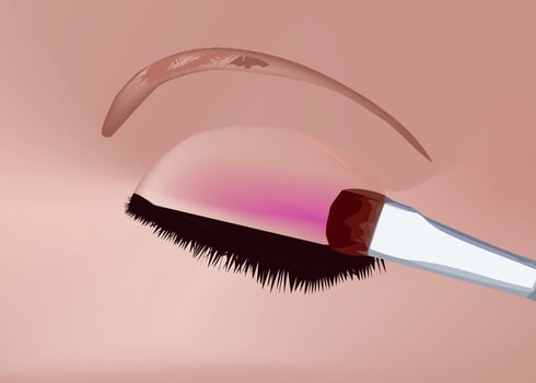 aesthetic decoration and eyebrow painting vector