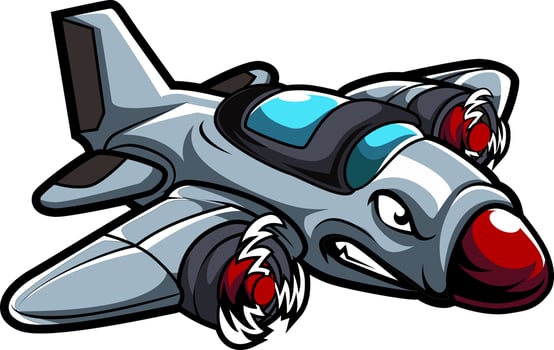 Airplane mascot esport logo cool esports logo vector