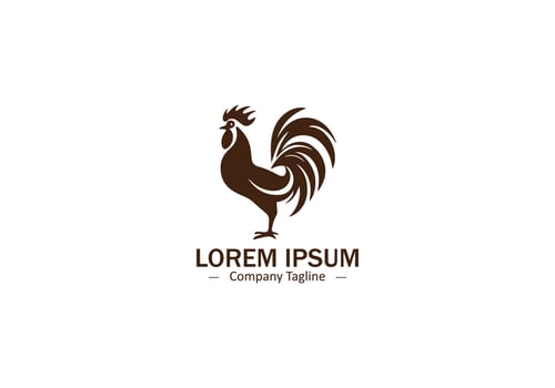 Elegant Rooster Icon Design for Morning and Sunrise Themed Branding vector