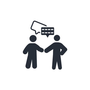 conversation icon. .Editable stroke.linear style sign for use web design,logo.Symbol illustration. vector