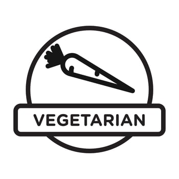 Vegetarian food diet icon Black line art logo vector