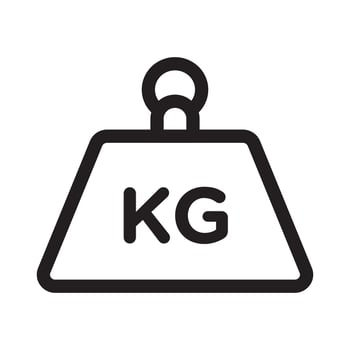 Weight kilogram icon Black line art logo vector