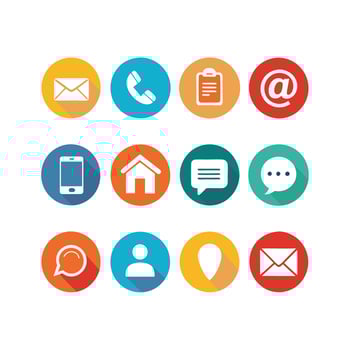 Contact Icon Set Collection Illustration vector