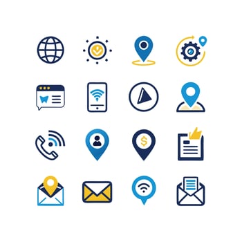 Contact Icon Set Collection Illustration vector