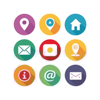 Contact Icon Set Collection Illustration vector