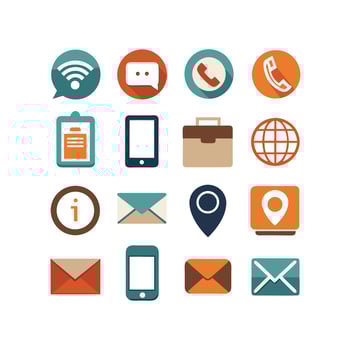 Contact Icon Set Collection Illustration vector