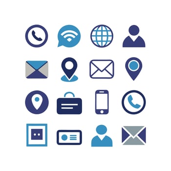 Contact Icon Set Collection Illustration vector