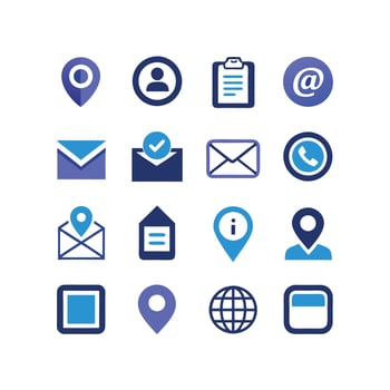 Contact Icon Set Collection Illustration vector