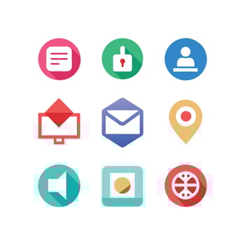 Contact Icon Set Collection Illustration vector