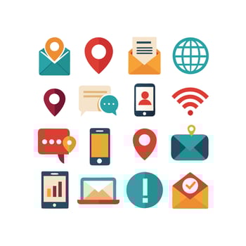 Contact Icon Set Collection Illustration vector