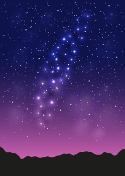 Violet space landscape. vector