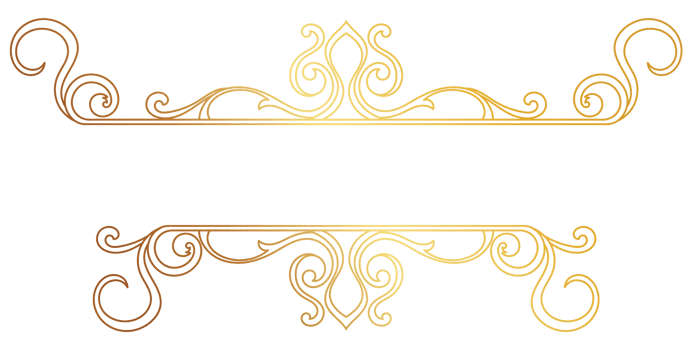 vintage lines decorative s Golden flower border collection png