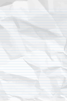 White clean crumpled notebook paper with lines vector