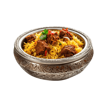 Dinner Delight Delicious Beef Biryani Isolated on a Transparent Background png
