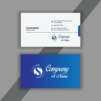 Modern, professional creative business card and name card, layout in square size. horizontal clean template design. vector