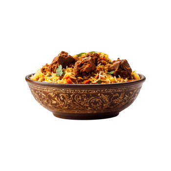Holiday Treat Delicious Beef Biryani Isolated on a Transparent Background png