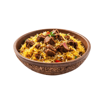 Holiday Treat Delicious Beef Biryani Isolated on a Transparent Background png