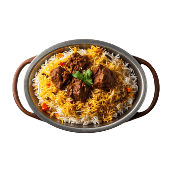 Ramadan Feast Delicious Beef Biryani Isolated on a Transparent Background png