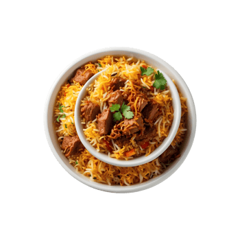 Ramadan Feast Delicious Beef Biryani Isolated on a Transparent Background png