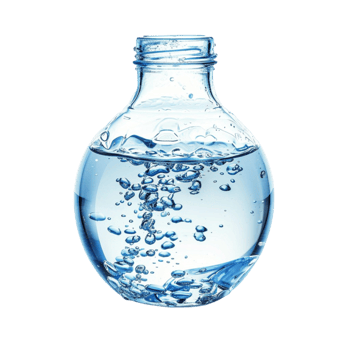 a bottle of water with bubbles png