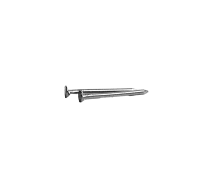 Two Silver Shiny Sharp Metal Nails Closeup Photo png