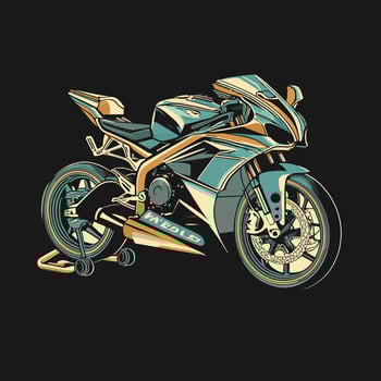 motorcycle bike illustration art vector