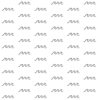 Seamless pattern of doodle sketch sea wave vector